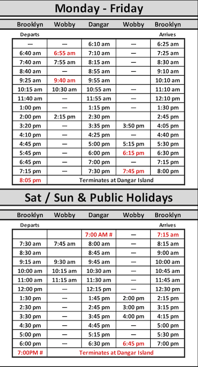 Balmain ferry discount timetable sunday